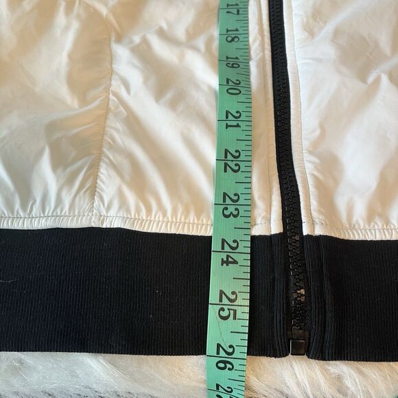 LAUREN RALPH LAUREN L-RL Black White Colorblock Cotton Blend Logo Track Jacket - Picture 10 of 12